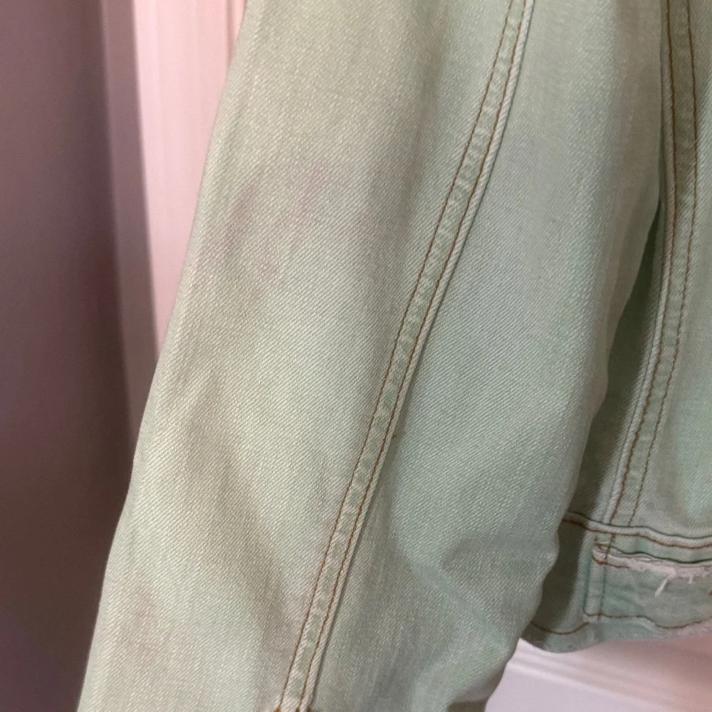 Free People Mint Green Denim Jacket - Picture 11 of 11